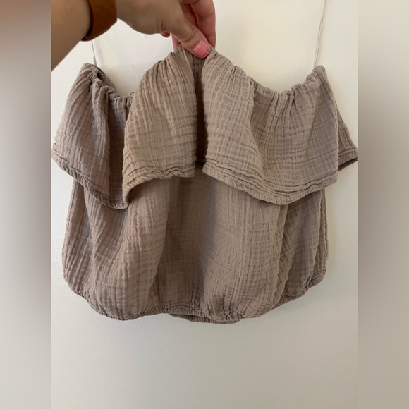 Aerie Cream Ruffle Tube Top - Picture 3 of 4